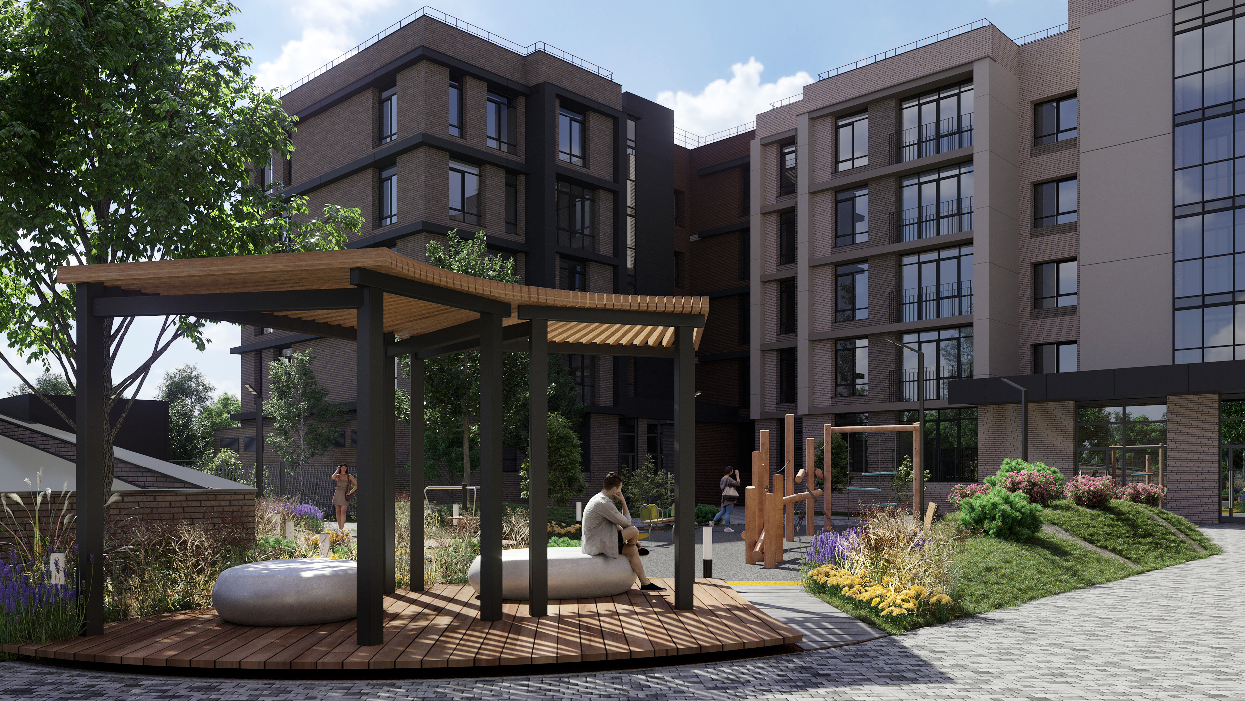 Отдохните в тени, пока ваши дети играют